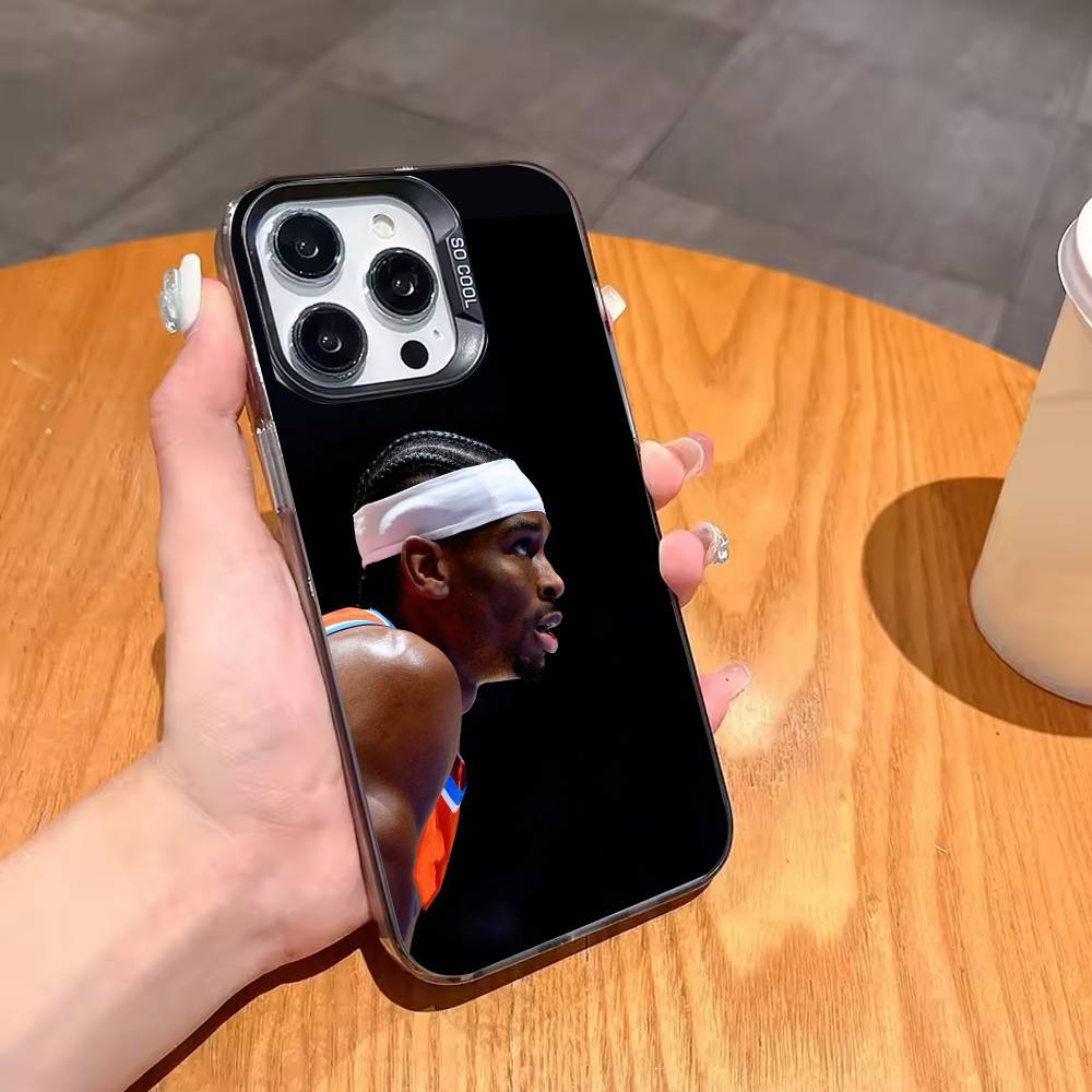 Чехол для телефона S-Shai Gilgeous-Alexander 2 для iPhone 17, 16, 15, 14, 13, 12, 11, Pro, MAX Белый Матовый Ударопрочный Чехол