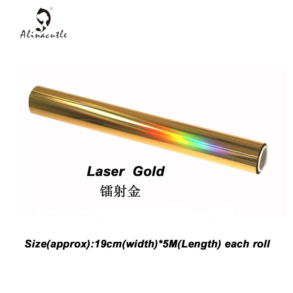 5M(длина)X19CM(Ширина) Фольгированная пленка с реактивным тонером, упаковка из ПВХ-трубки, можно использовать с ламинатором, бумажная голографическая переводная фольга