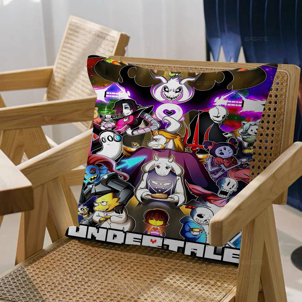 Аниме Игра Undertale Наволочки Мультяшные Декоративные для Дивана Домашние Двусторонние Короткий Плюш Милая Наволочка