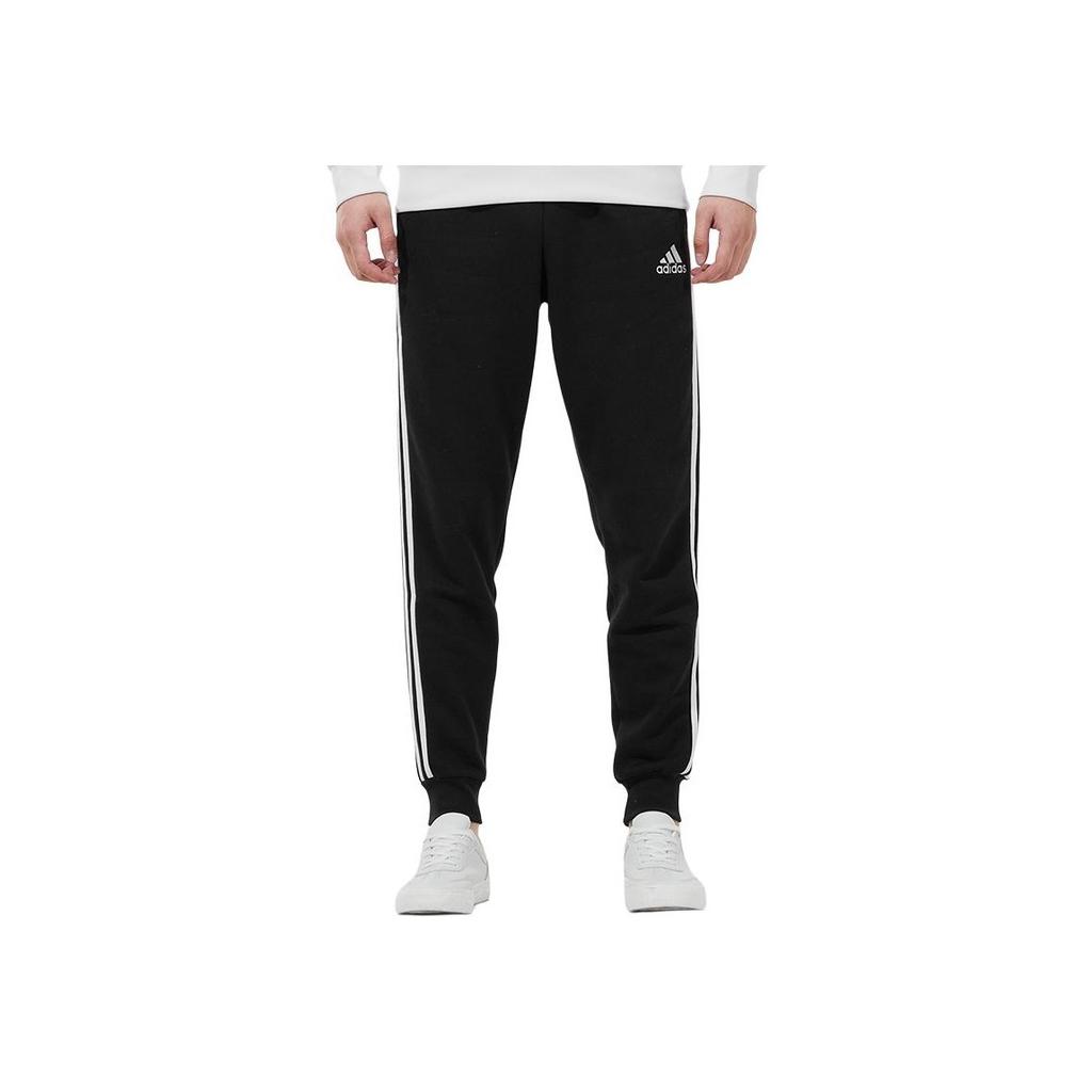 Adidas Tapered Cuff Knit Track Pants Men Bottoms Black GM1089