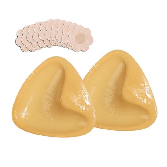 Двусторонние липкие вкладыши для бюстгальтера, многоразовые самоклеящиеся вкладыши для бюстгальтера Push Up, невидимые вставки для бюстгальтера для купальника бикини, спортивный бюстгальтер без бретелек