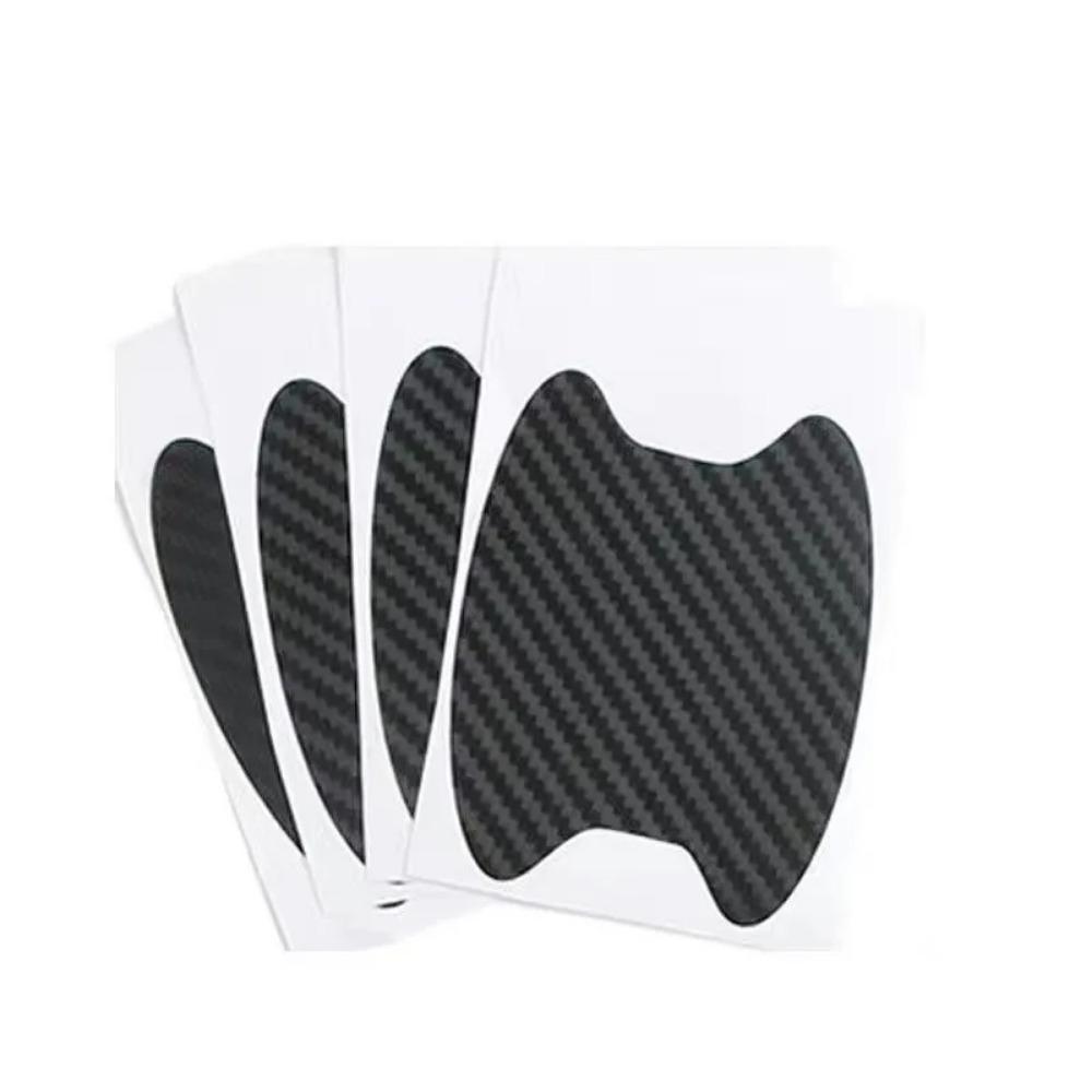 4 шт./компл., молдинги для стайлинга автомобиля, наклейка на дверь автомобиля, наклейка из углеродного волокна, устойчивая к царапинам крышка, защитная пленка для авто...