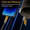 2 в 2 PD 65 Вт 27 Вт USB-кабель Type C с двумя разъемами Lighting Mecha Style для быстрой зарядки USB-кабелем C для iPhone 15 Samsung Xiaomi