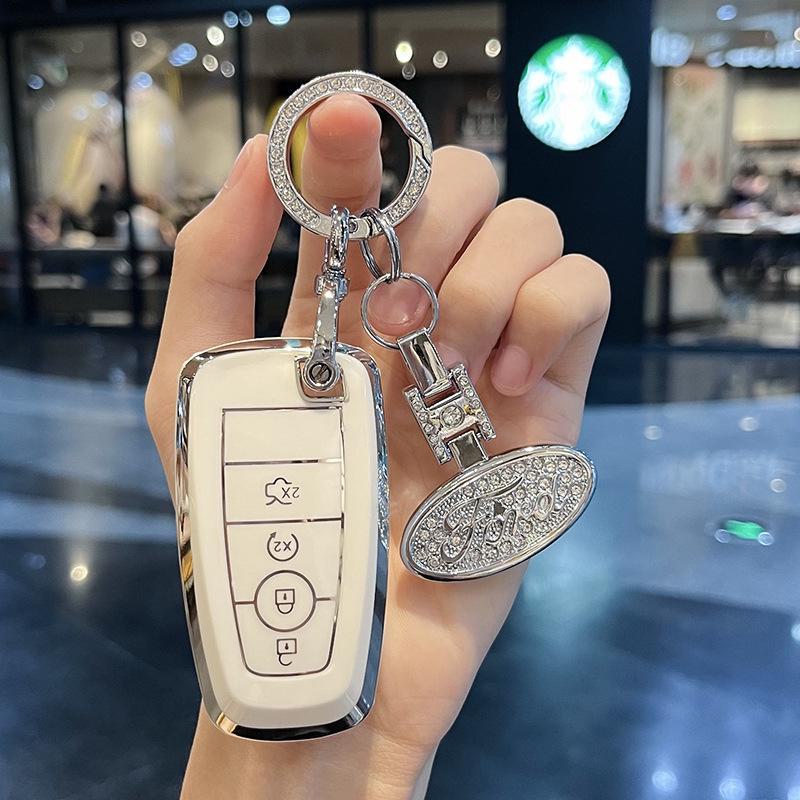 Металлический чехол для ключа Ford Mondeo, Explorer, Focus - стильная мужская сумка с пряжкой-ракушкой