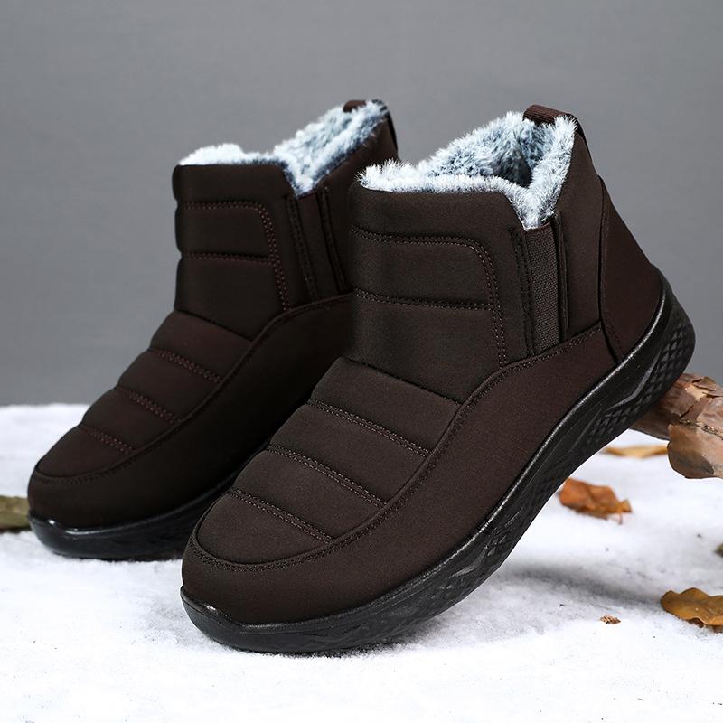 Winter Anti Slip Men's Snow Boots with Thick Fleece and Warm Cotton Boots Men Boots