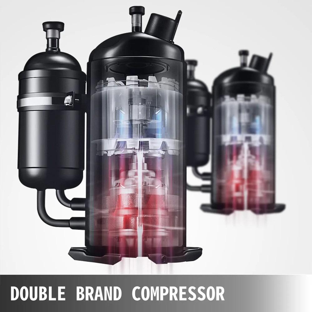 Commercial Rolled Ice Cream Machine, 1000W Fried Yogurt Maker, Double-Layer Dust Cover & Feeding Cups Included