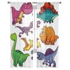Dinosaur Cartoon Sheer Curtains for Living Room Transparent Tulle Window Treatments Bedroom Kitchen Home Decor Veil Drapes