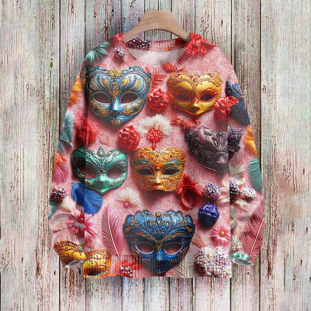 Детские толстовки Трикотаж для мальчиков и девочек Милые принтованные рубашки Круглый вырез Пуловеры Топы