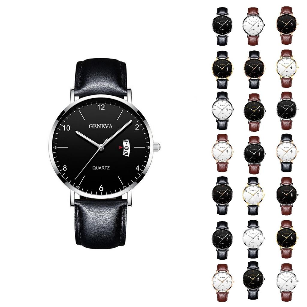 Mens Leather Business Fashion Watch Strap Watch For Gift Giving