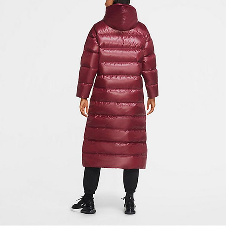 Nike Женские пуховики Бордовые С капюшоном Умеренные Другие CU5821-638