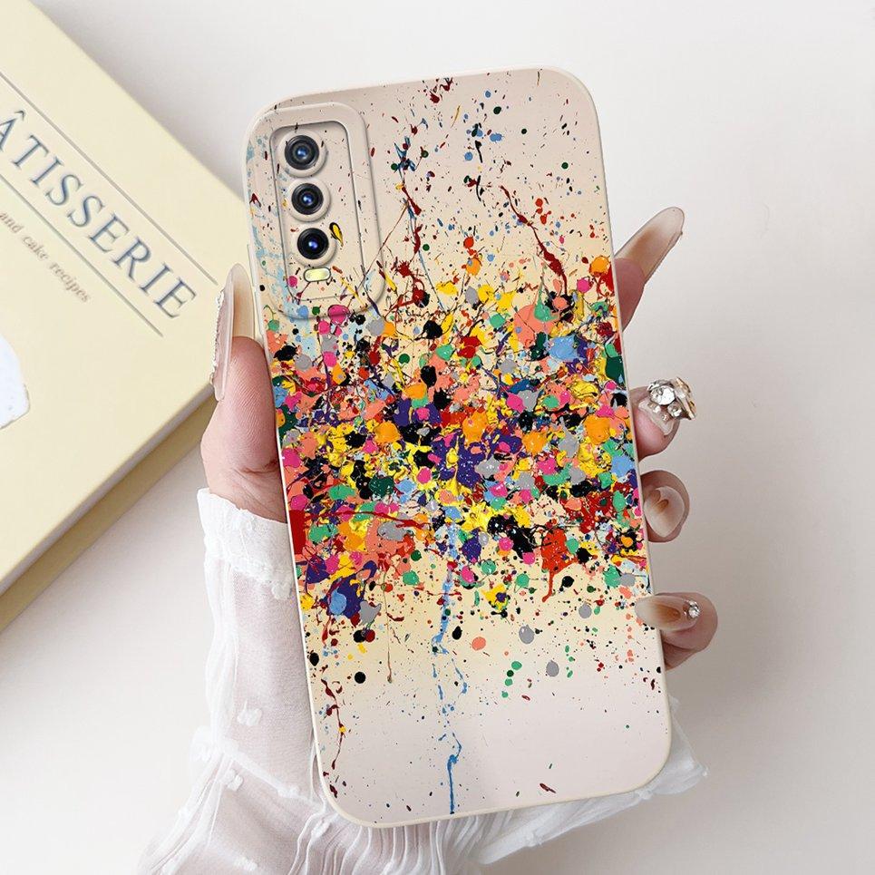 For Vivo V2027 V2028 V2029 Back Cover Vivo Y11S Y12s Y12a Y20 Y20s Y20i Case Girly Fashion Funda Soft Liquid Silicone Bumper