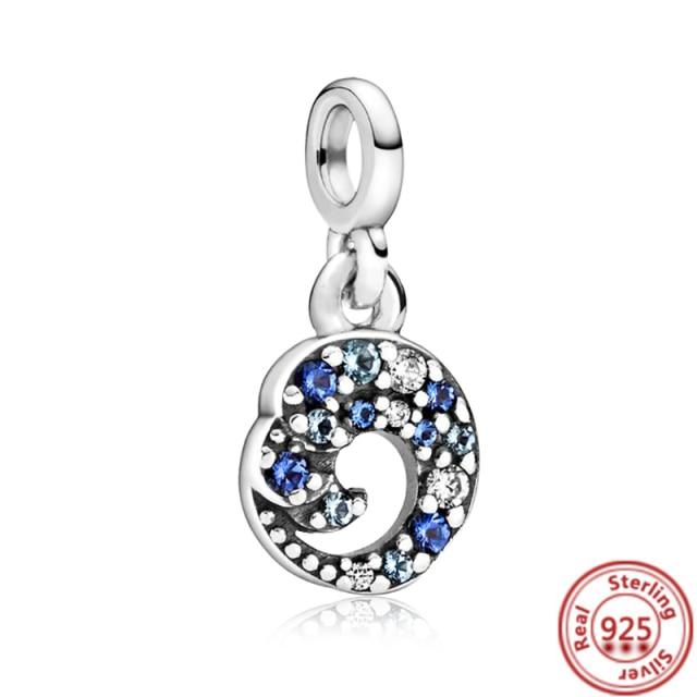 Серьги-браслет Charm Me, ювелирные изделия своими руками, серебро 925 пробы, моя любовь, морская звезда, фламинго, ласточка, мир, мини-подвеска из бисера