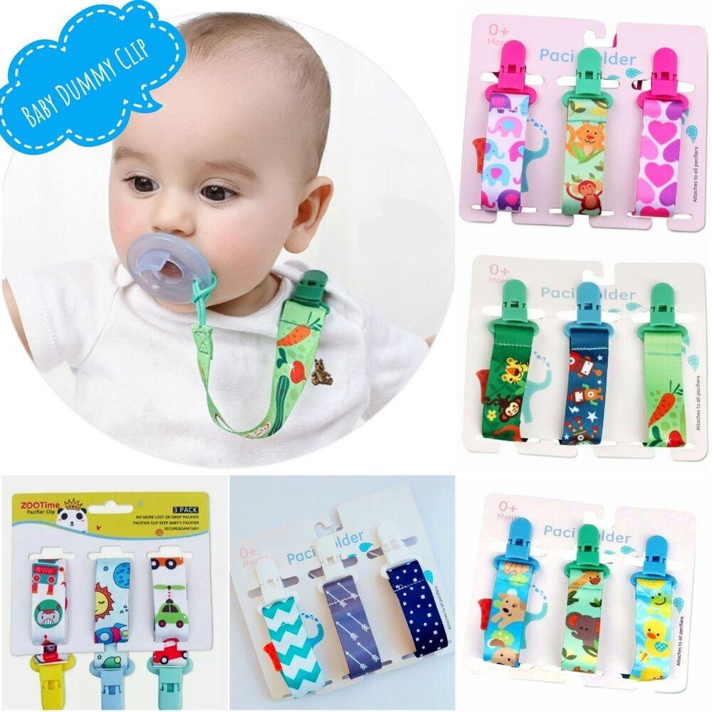 3PCs Pacifier Chain Bracket Baby Pacifier Clip Soother Holder Pacifier Chain Infants