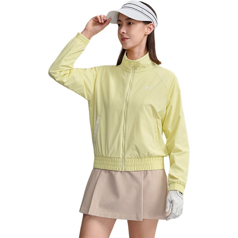 FILA Golf Series Stylish Personality Simple Sports Casual Jacket Women jackets Wax-Yellow A11W615704FYE
