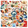 50 Christmas Personality Festive Cartoons Kids Stickers Party Decoration Diy Water Cup Notebook Stickers