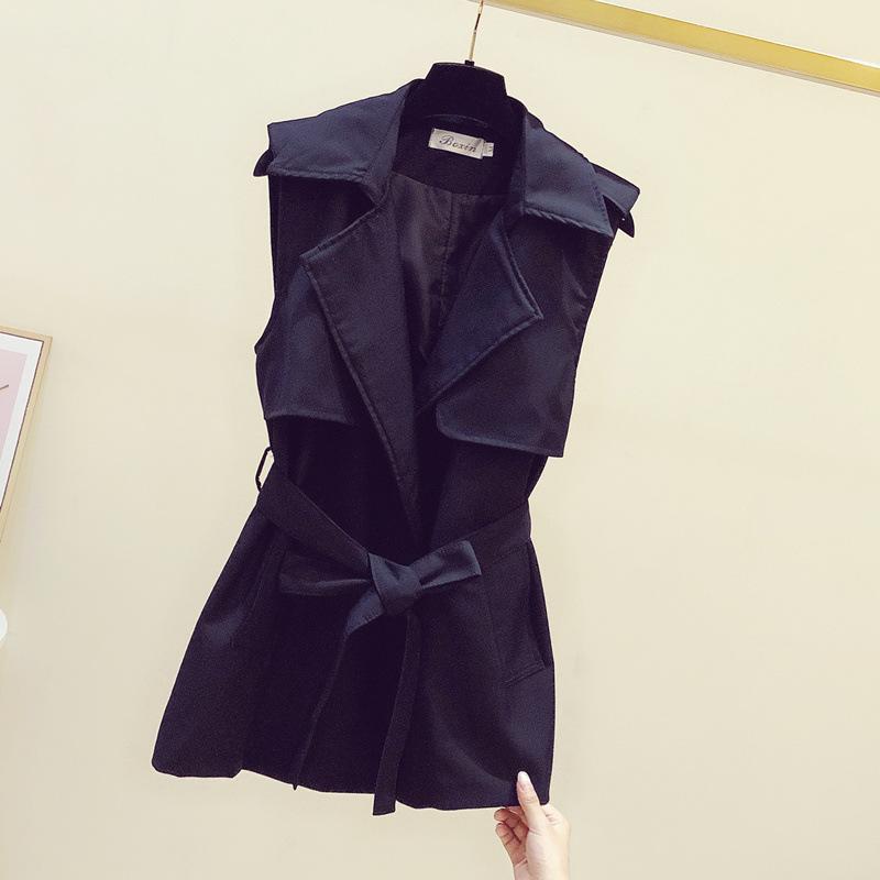 Тренчкот жилет женский весна и осень новый безрукавный жилет жилет костюм внешний жилет куртка женская