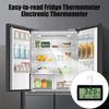 Digital Refrigerator Thermometer LCD Display High Precision Waterproof Magnetic Hanging Fridge