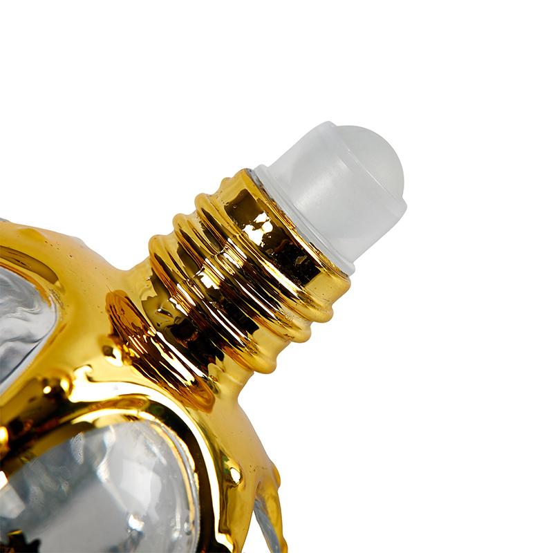 Стеклянный флакон для эфирного масла в форме золотой короны, пустой флакон для духов