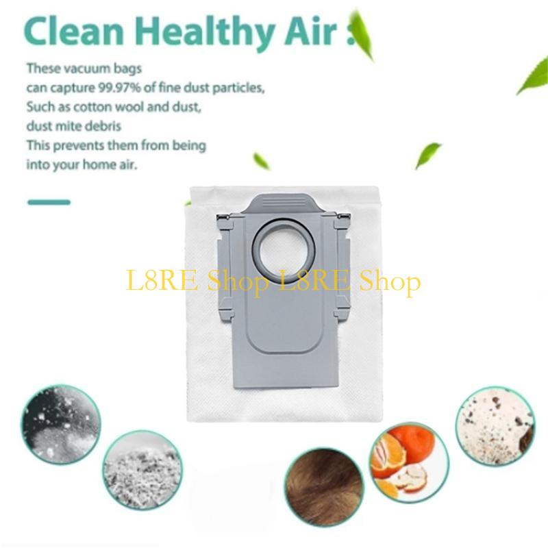 L8RE 8Pcs Vacuum Cleaner Dust Bag For QRevo/P10 Robot Vacuum Cleaner Dirt Collection