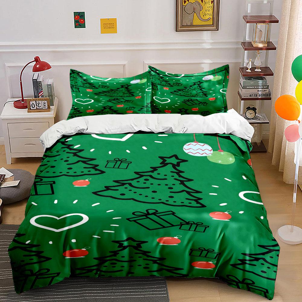 Festive evergreen dreams Bedding sets Duvet cover sets Duvet covers Pillowcases(1*Duvet Cover 2*Pillowcases without duvet insert)
