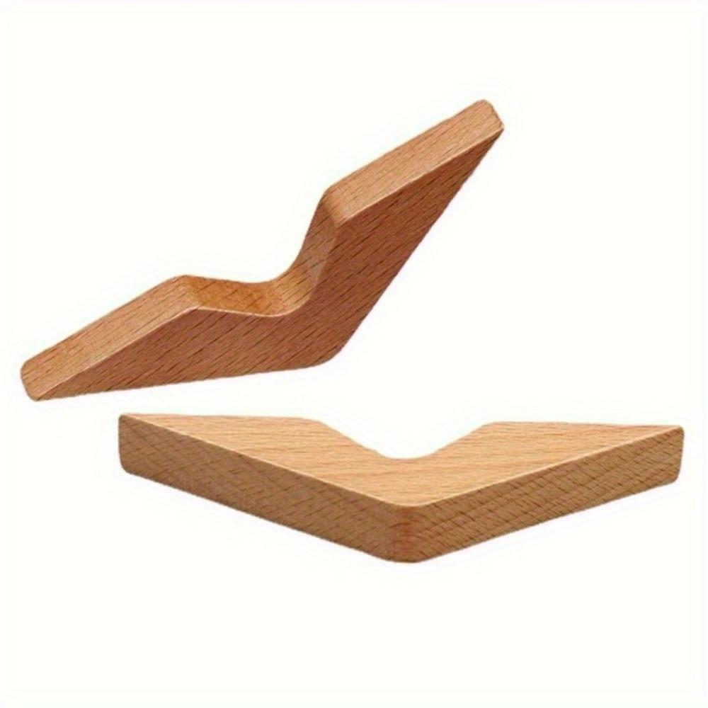 2Pcs Wooden Thumb Bookmark One Hand Reading Thumb Book Support Book Page Holder Convenient Bookmark Lovers Reading Aids Tools