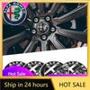 Car Stickers For Alfa Romeo Car Wheel Hub Center Cap Metal Emblem Stickers For Alfa Romeo Giulietta GT 159 147 156 Mito Brera Gi