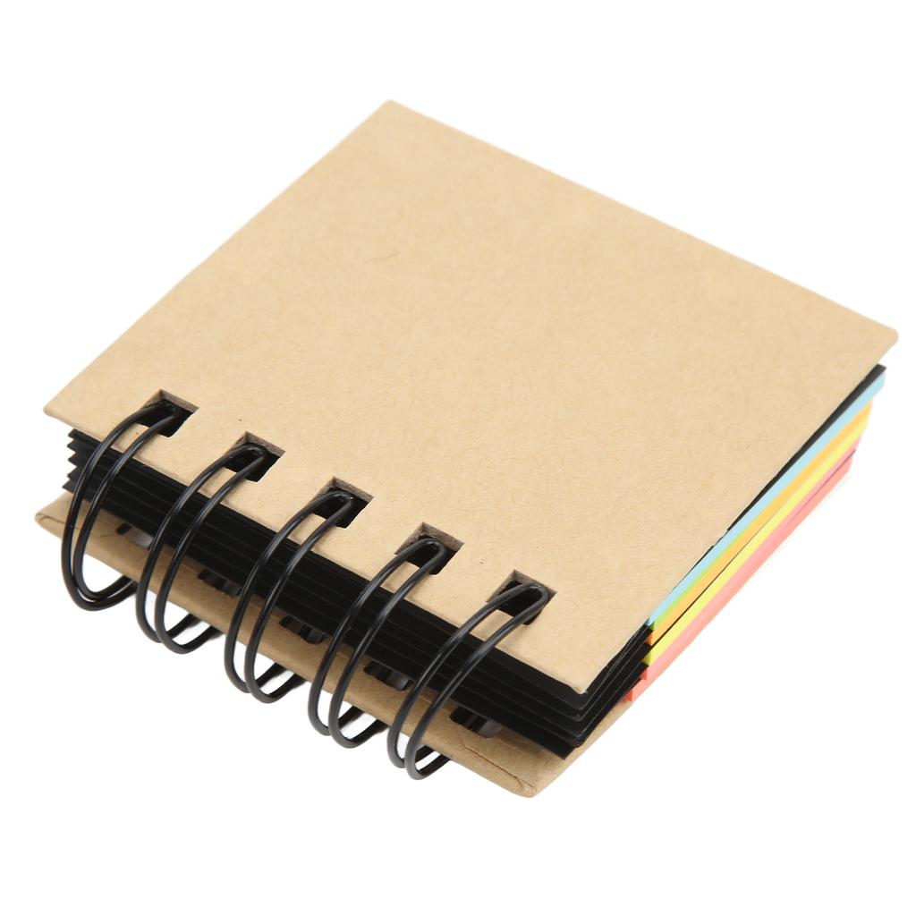 Цветной карманный блокнот с двойной спиралью, выдолбленный, небольшой портативный, для учебы, для заметок, для бизнеса, офиса N