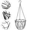 Iplusmile Planter Hanger Hanging Stand Wrought Iron Wire Flower Pot for Outdoor Plants Planter Shelf with Hooks Houseplant Hanging Plant Holder