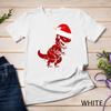 Merry Christmas Light Ugly Pajamas Santa Dinasaur Hat Xmas Unisex T-shirt