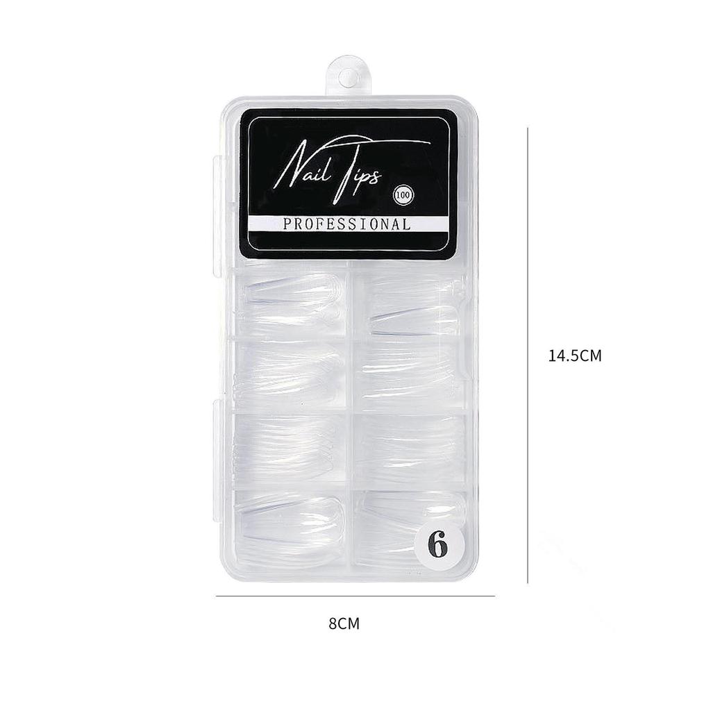 Патч для ногтей, ультратонкий бесследный готовый продукт, съемный прозрачный полный стикер, наращивание накладных ногтей, 100 шт. в упаковке