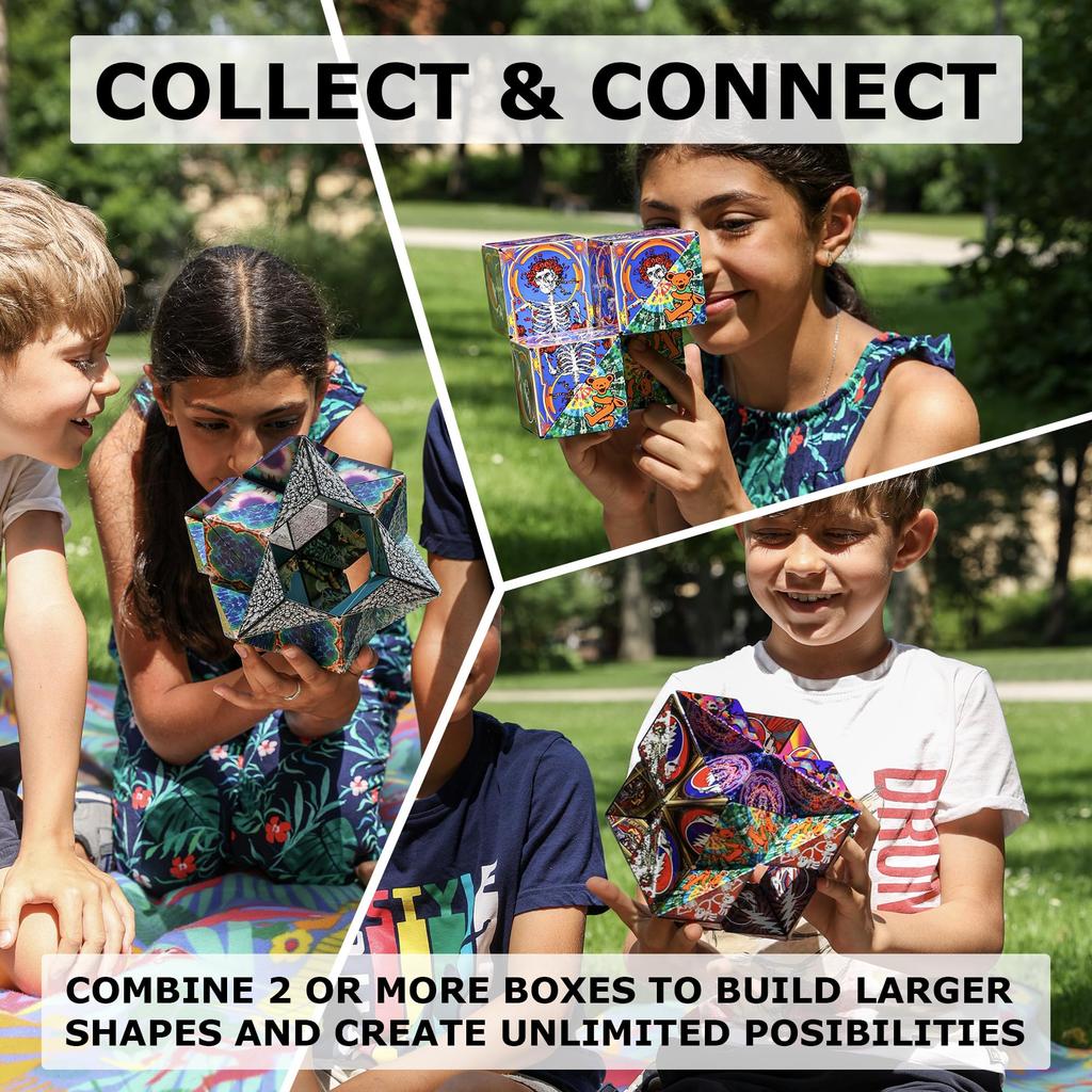 Подарочная коробка SHASHIBO из 4 предметов, коробка с изменяемой формой (36 редкоземельных магнитов) STEM/STEAM Fidget Геометрическая 3D Магнитная Деформация Магнитная Коробка Магический Куб