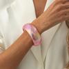 Ingemark 7 Colors Trendy Colorful Smooth Irregular Stacking Bangles for Women Y2K Resin Geometry Wide Bracelets New Yar Jewelry
