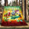 1 шт. Фланелевое одеяло Futurama для улицы, легкое, теплое, уютное, для путешествий, кемпинга, офиса, мягкая полиэстеровая ткань