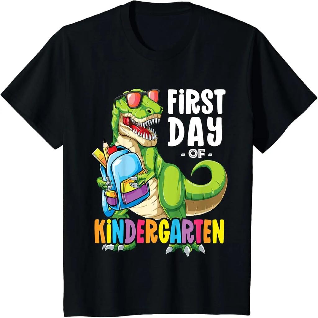 Kids First Day of Kindergarten Dinosaur First Day of School Boys T-Shirt