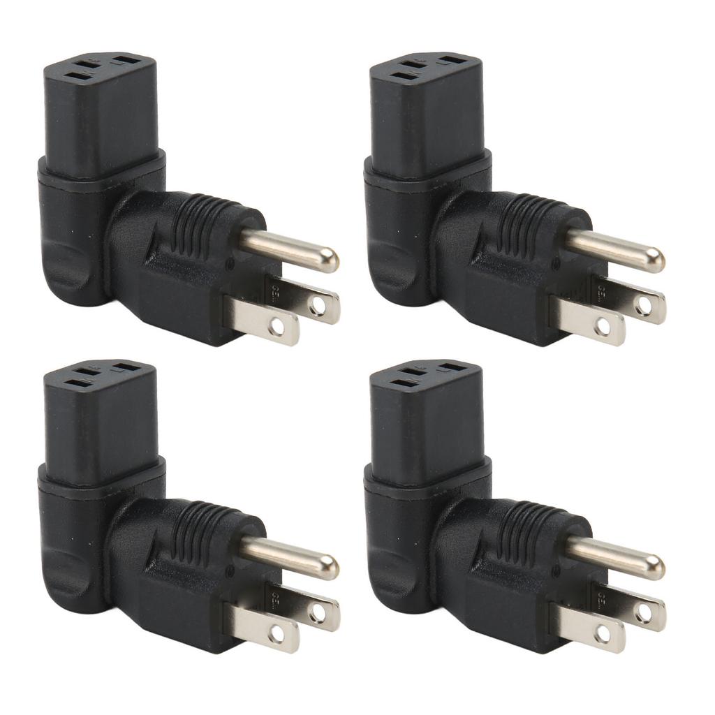 4 шт. для NEMA 5‑15P в IEC320 C13 преобразователь 90 градусов 3-контактный адаптер питания для питания ноутбука