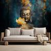 Wallpaper Buddha and golden flowers