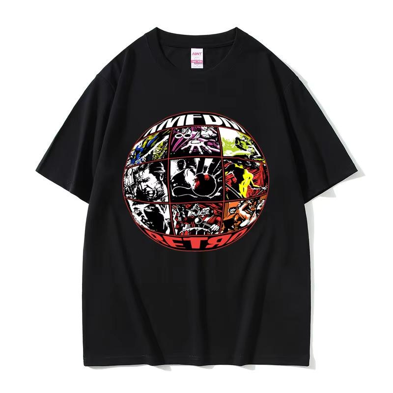 Summer Hot Sale Rock Band Kmfdm Music Album Cover Graphic T Shirts Men Women Hip Hop Streetwear T-shirt Breathable Streetwear Short Sleeve Casual Tees