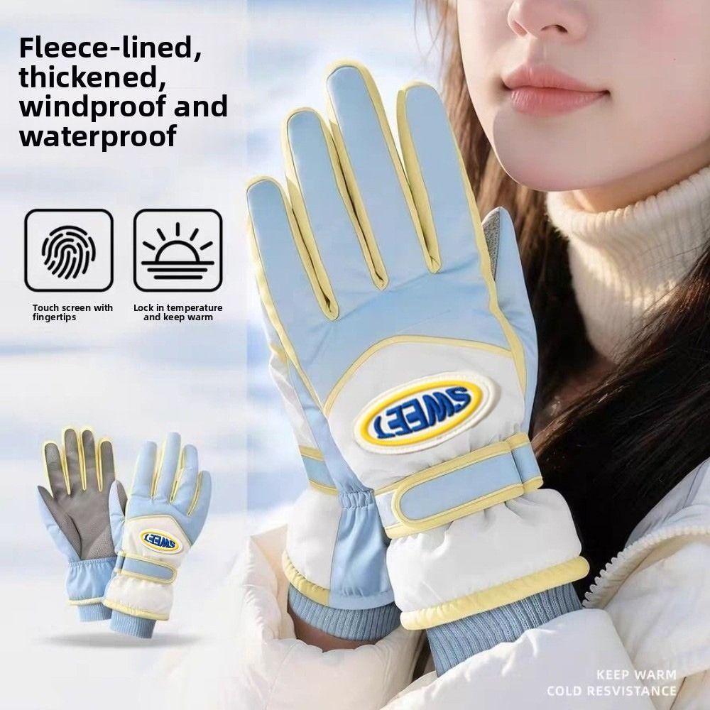 Keep Warm Snowboard Gloves Cycling Mittens Fashion Full Finger Mittens Outdooor