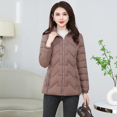 Женская короткая зимняя пуховая куртка в западном стиле, легкая стеганая куртка для мамы, приталенная куртка