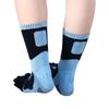 Patchwork Color Thick Long Tube Trendy Retro Middle Tube Hosiery Five Finger Socks Cotton Man Socks