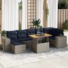VidaXL Garden Lounge Set 8 Pcs with Grey Cushions Wicker 3327407