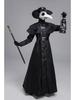 Steampunk Medieval Plague Doctor Costume with Raven Bird Beak Mask