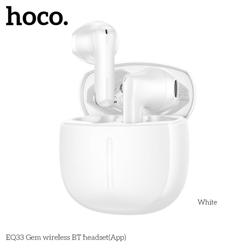 Hoco Беспроводные наушники EQ33, Bluetooth 5.4, с микрофоном, до 7 часов воспроизведения, зарядный кейс 300 мАч, поддержка приложения
