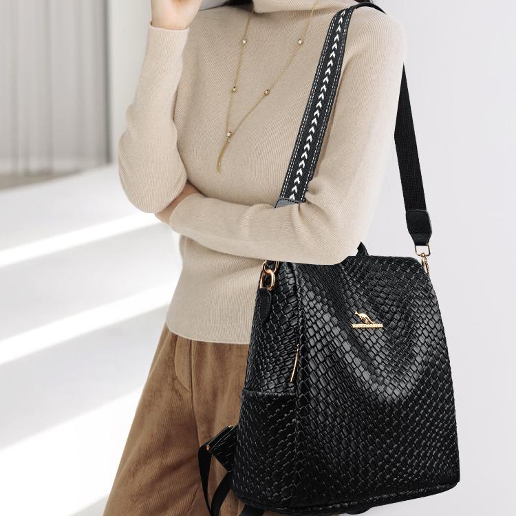 Новый популярный плетеный кожаный рюкзак, многофункциональный противоугонный студенческий рюкзак, дорожный рюкзак для студентов