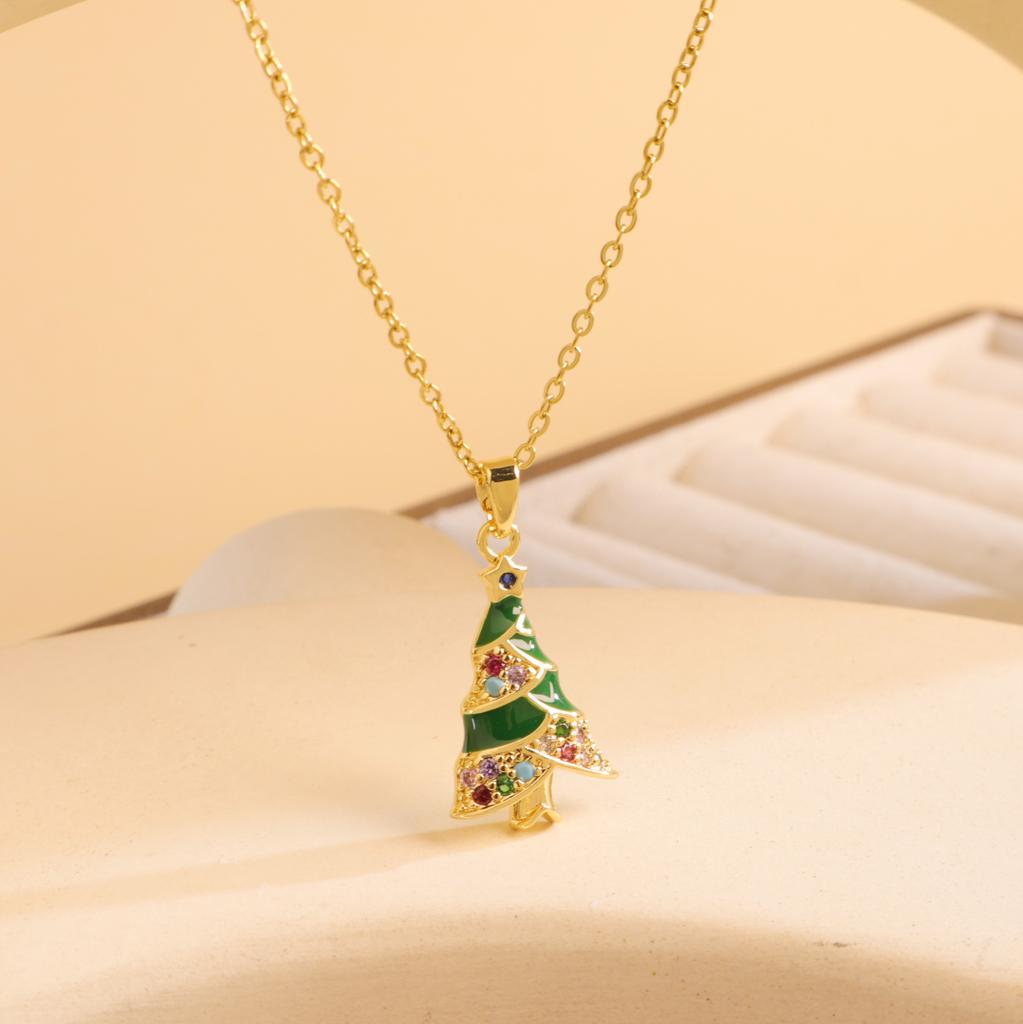 Necklace Female European and American Christmas Versatile Atmosphere Necklace Niche Design High-end Titanium Steel Accessories