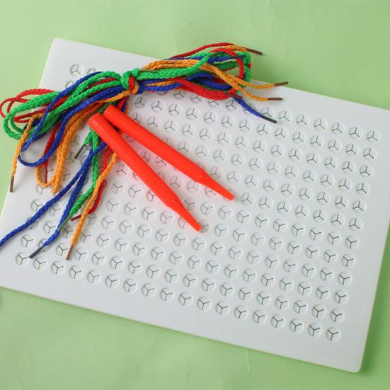 1 комплект детской обучающей доски для продевания ниток, тренировка мелкой моторики, фокусировки, шаблон