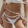 Multi-layer Waist Chain Belt Geometric Party Belt Stylish Beads Chain Belt  Body Jewelry
