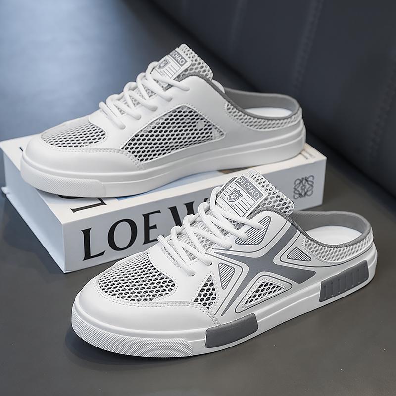 Большой размер 47 роскошные мужские полутапочки сандалии удобные дышащие повседневные туфли мужские модные кроссовки для отдыха мужские тапочки сланцы обувь мужская