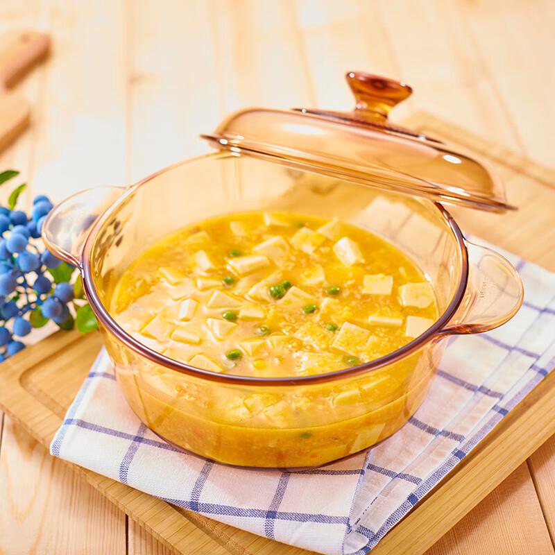 Corning Visions 1.25L Glass Soup Pot & 5-Piece Dinnerware Set