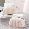 Cute Irregular Cloud Shape Tissue Box Tissue Storage Box Shell Tissue Box with Spring Inside Home Living Room Paper Box Holder